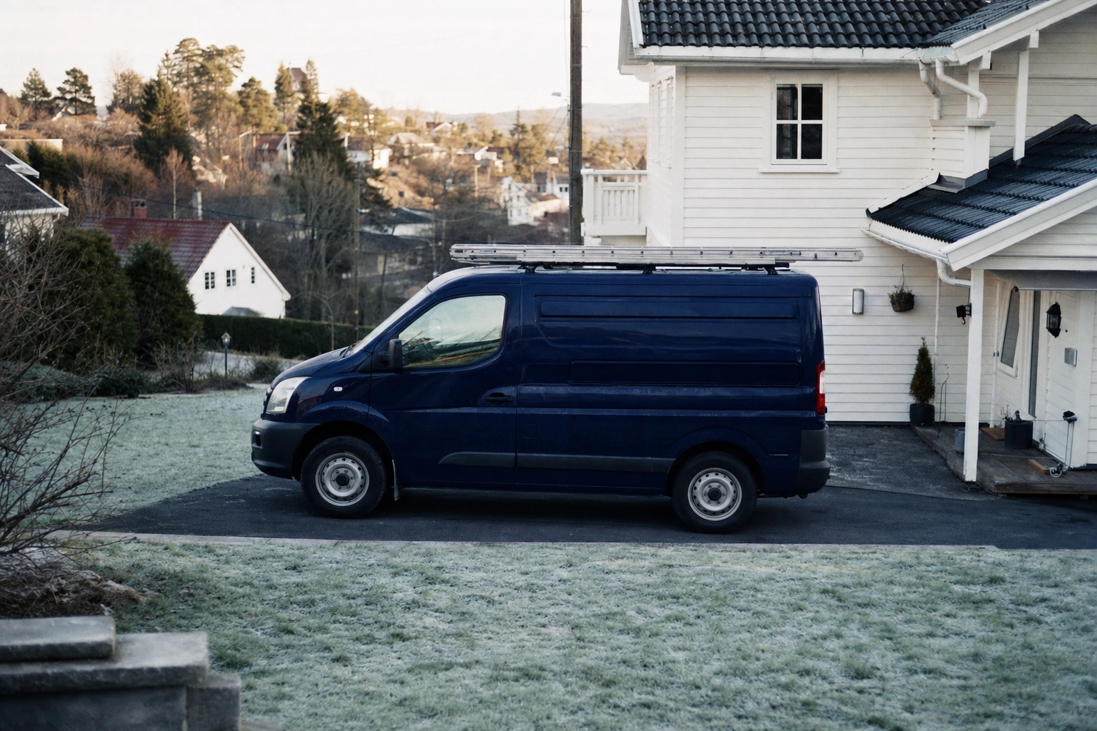 Servicebilen klar for dagens første jobb